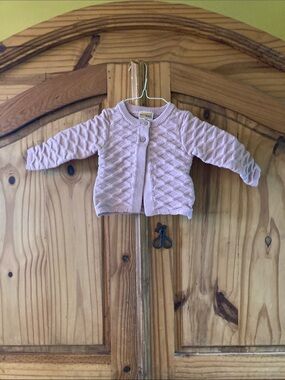 Girls Arlo & Kai pink cardigan sweater size 12 months
